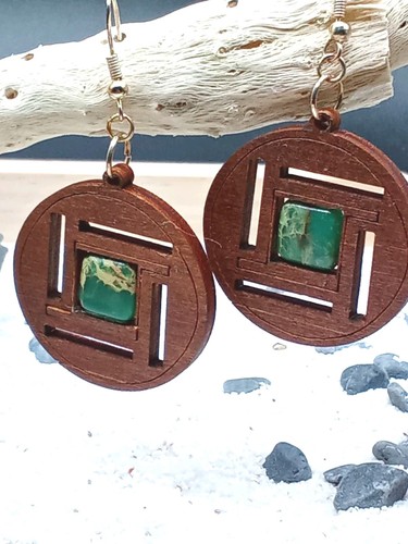 Ohrringe holz earing wood - holz,