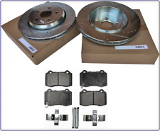 2x GEBOHRT BREMSSCHEIBEN BREMSKLÖTZE HINTEN FÜR JEEP GRAND CHEROKEE 2012 - SRT8