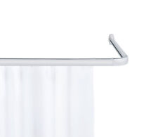 WENKO Winkelschiene Era Dusche Badewanne Vorhang Stange L / U Form Chrom Gleiter