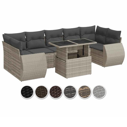 Tlg polyrattan garten - 8-tlg.,