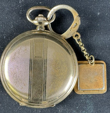 ZENTRA Taschenuhr 1930er – Handaufzug – Goldton – mit Kette & Anhänger – Vintage