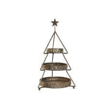 Obstschale Home ESPRIT Gold Metall 43 x 43 x 79 cm Weihnachtsbaum
