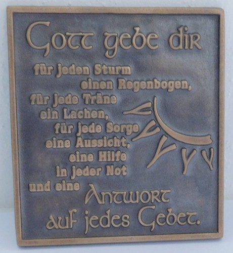 Bronze relief irischer - relief, segen