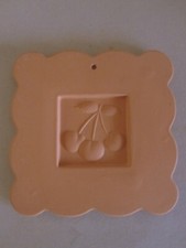 Terracotta  Wandbild ca. 16 x 16 cm von Scheurich,  Motiv  Kirschen