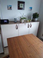 Nobilia KücheKurze Seite 120 cm ohne Kühlschrank ( 64 cm) Mit Kühlschrank 184 cm
