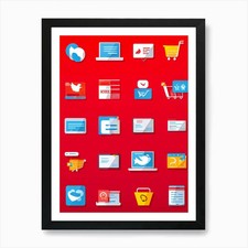 Eine Collage flacher