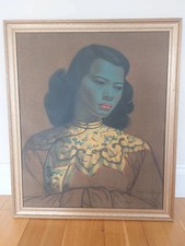 VLADIMIR TRETCHIKOFF: DAS CHINESISCHE MÄDCHEN - GERAHMTER DRUCK - VINTAGE 50er Jahre