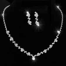 Set COLLIER Halskette Perlen Strass BRAUTSCHMUCK HOCHZEIT BRAUT SCHMUCK Hochzeit