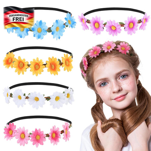 Blumen stirnband damen - 5er, set