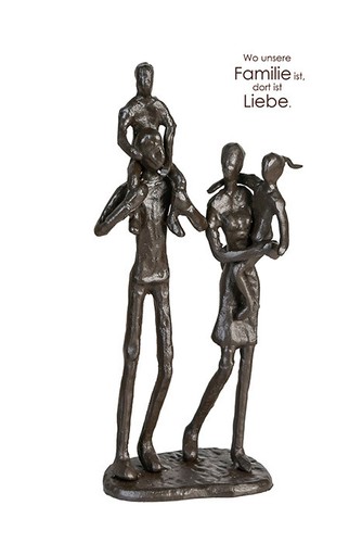 Skulptur family h22cm - h22cm, eisen