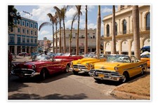 Poster Oldtimer in Havanna