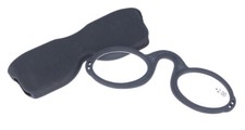 Kleiner Zwicker / Kneifer NR1 als Not - Lesehilfe oder Lesebrille in Schwarz