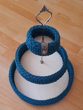 Etagere aus 3 Häkelkörben, Höhe ca 34 cm - handgemacht