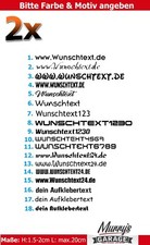 2x Wunschtext Aufkleber Sticker Autoaufkleber Schriftzug Namen deine Webseite