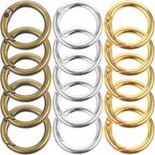  15pcs Runde Federringe Schlüsselbund Ringe DIY -Beutel Springringe