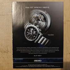 Seiko Spring Drive Chronograph 2008 Vintage Werbung Anzeige Advert Werbeanzeige