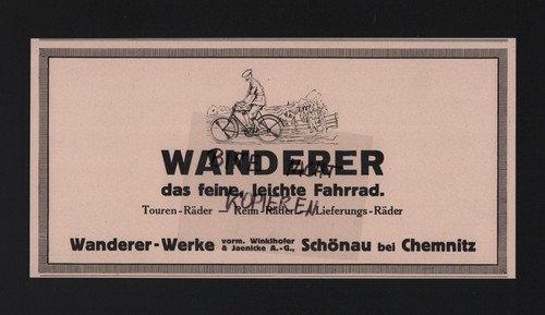 Schönau werbung 1919 - schÖnau,,