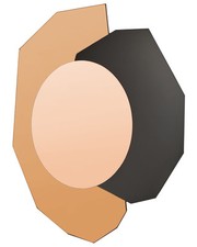 Wandspiegel roségold asymmetrisch 62x80 cm ohne Rahmen modern Dekospiegel Troyon