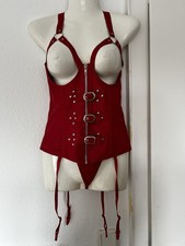 Korsett Corsage Rot Kunstleder