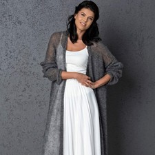 Graue braut mohair strickjacke - braut,