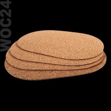 4 x Tischset Platzdeckchen Platzmatte Platzset abwaschbar Kork Oval braun