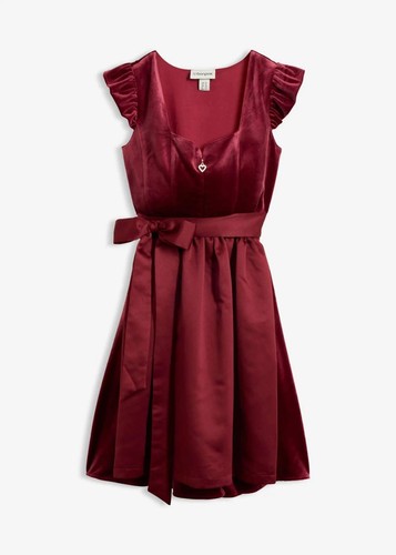 Samt dirndl mit satin - samt-dirndl,