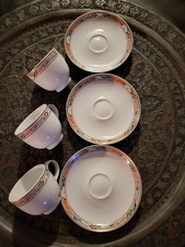 Hutschenreuther Galleria Bologna drei Mokka / Espressotassen mit Untertassen