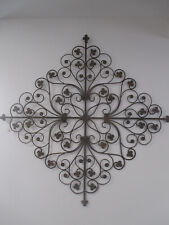 sehr schöner Wandschmuck, dekorativ, stabil, aus Eisen, Wandtattoo, grau