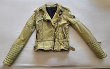 Freaky Nation Lederjacke Grün - Größe S