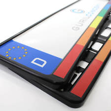2x Kennzeichenhalter mit Regenbogenflagge – Rainbow Pride Design, UV-beständig