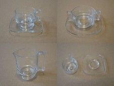 Joe Colombo Italy Arno Glas Espressotasse Kuchenteller Milchkännchen 60er Design