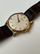 IWC Schaffhausen Vintage Handaufzug 18K 750 Gold Uhr 36mm Lederband
