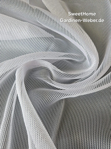 Mesh tüll weiß - weiß, vorhangstoff