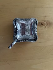 Teesieb mit Abtropfschale Silber Alt