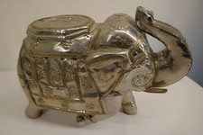 schöner großer Elefant silber gold Farben reich verziert Indien ?? Deko