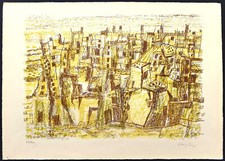 Eduard Bargheer (1901-1979) " Cairo " 1966  Original  Lithografie handsigniert,