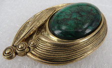 Neugablonz Dieter Knobloch: Große Brosche/Gewandclip im Art Deco Stil (116984)