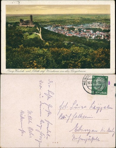 Ansichtskarte weinheim - ansichtskarte,