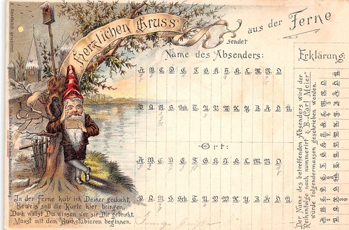 861693 gruss litho zwergen - 861693),