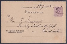 75431) Langewiesen Thüringen handschriftliche Entwertung auf Fragekarte P 11 F