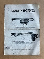 Martin Signal Horn Hupe Feuerwehr Prospekt 2090 2093 Markneukirchen [3967-18]