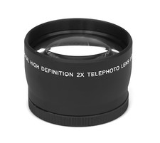 2.0x - 58mm HD Tele Vorsatzlinse Echtglas Marken Optik Vorsatz Linse Objektiv 2x