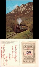 Museumseisenbahn  HIRSCHWANG  Rax Dampflokomotive 1970   rückseitig   Fahrkarte