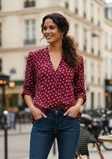 Bluse fließend lila paris - fließend,