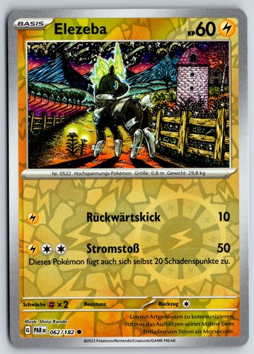 Pokemon karte elezeba - karte,