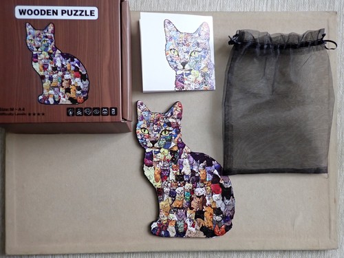 Holzpuzzle katze - holzpuzzle, (b126)