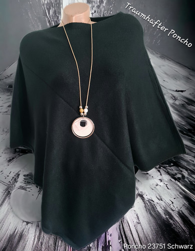 Feinstrick poncho überwurf - poncho,