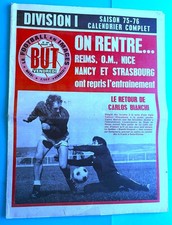 FUSSBALLTOR Nr. 587 von 1975 OM REIMS NANCY UNTER DEM MIKROSKOP + KALENDER D1 75-76