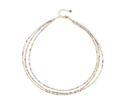 Feine kette turmalin bunt - kette,