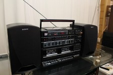 FISHER PH-D715L HIFI STEREO DOPPEL CASSETTE CD RECEIVER + SONY BOXEN *GEWARTET*